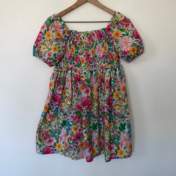 H&M Dresses Angela Mckay X Hm 0 Organic Cotton Floral Puff Sleeve